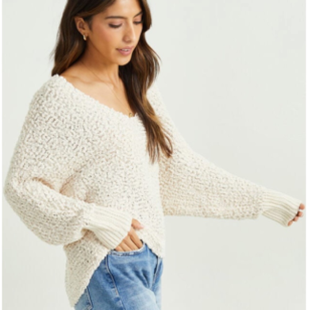 Altar'd State Quinn Sweater - Ivory - Size: S / NWT